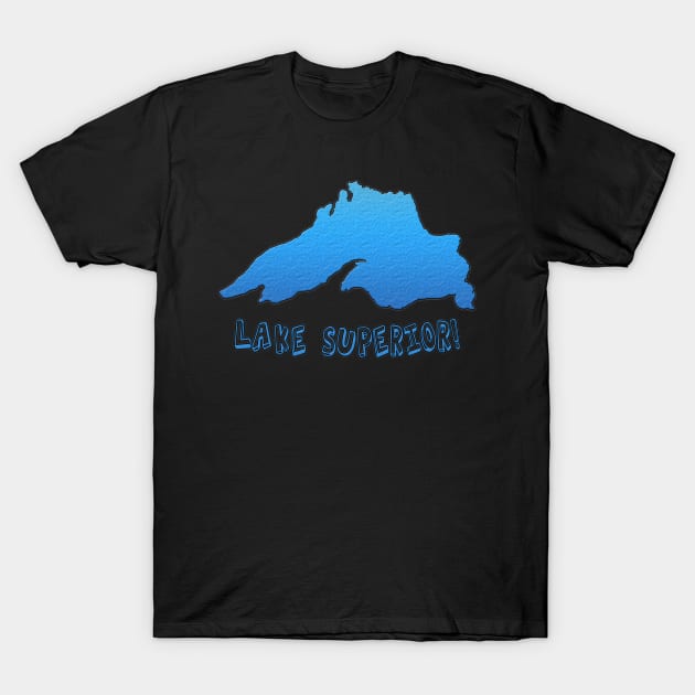 Great Lakes Lake Superior Outline T-Shirt by gorff